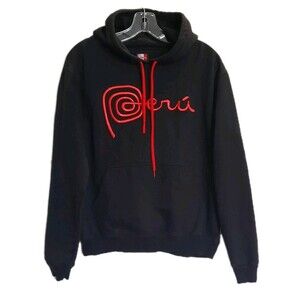 Marca Peru Pullover Hoodie Unisex Medium Black Embroidered Hooded PeruCoUSA